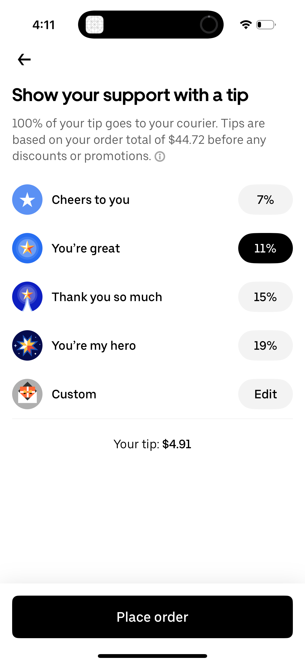 uber-eats app screenshot 16